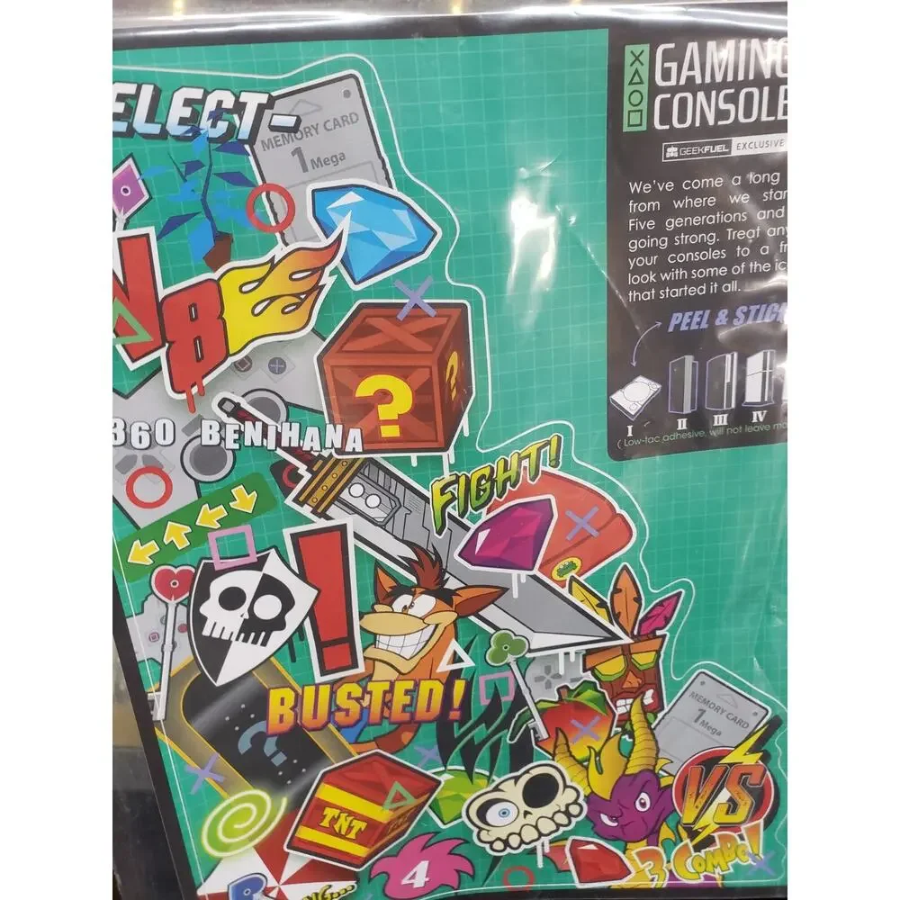 Playstation Gaming Console Skin Geek Fuel Exclusive